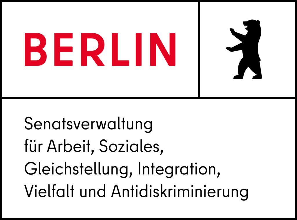 Logo Senatsverwaltung für Arbeit, Soziales, Gleichstellung, Integration, Vielfalt und Antidiskriminierung